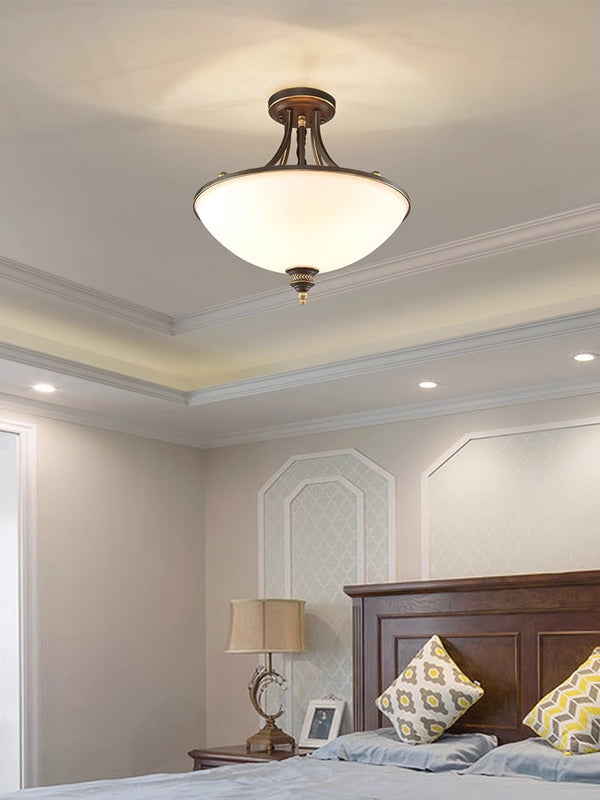 Simple retro American style iron bedroom ceiling lamp