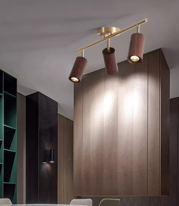 Solid wood LED corridor ceiling light