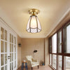 European style copper home decoration corridor entrance balcony small ceiling lamp