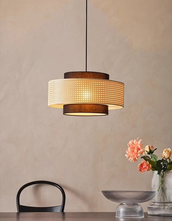 Medieval style rattan restaurant chandelier