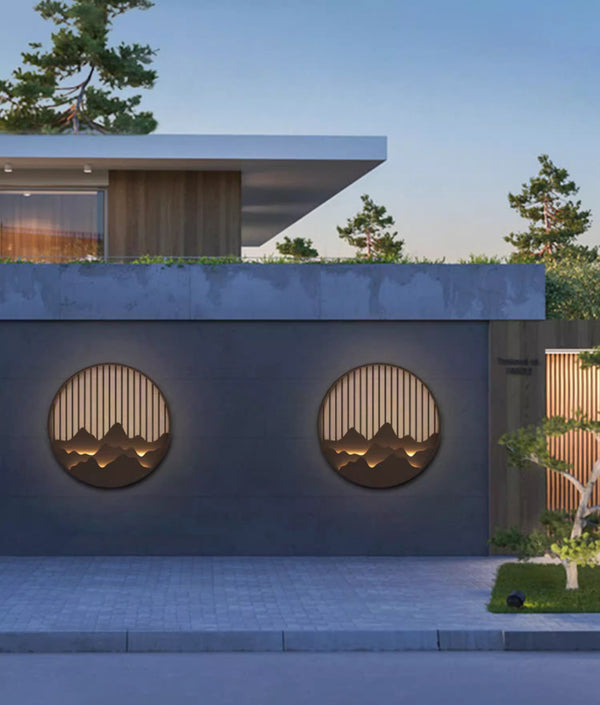 Applique murale d'extérieur à LED pour peinture de paysage