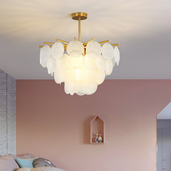 Lustre coquille crème français