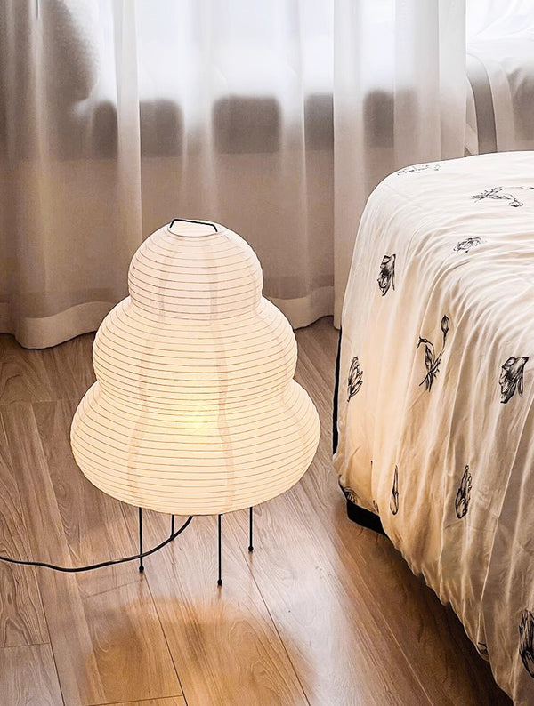 Japanese style wabi-sabi style rice paper floor lamp