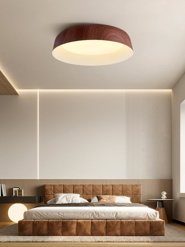 Deckenlampe für Schlafzimmer im japanischen Stil mit Holzmaserung