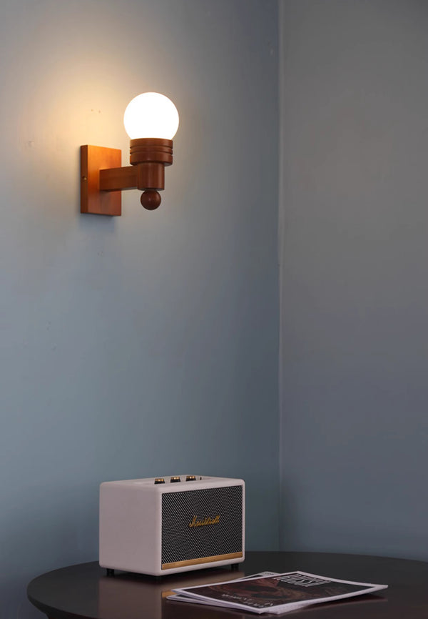 Applique boule en bois massif de style médiéval