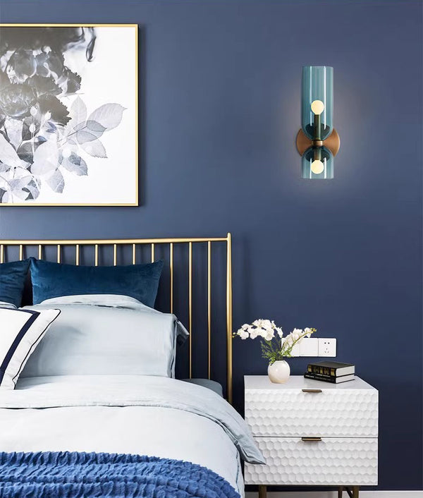 Creative aisle background wall glass wall lamp