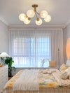 American all-copper glass bedroom chandelier