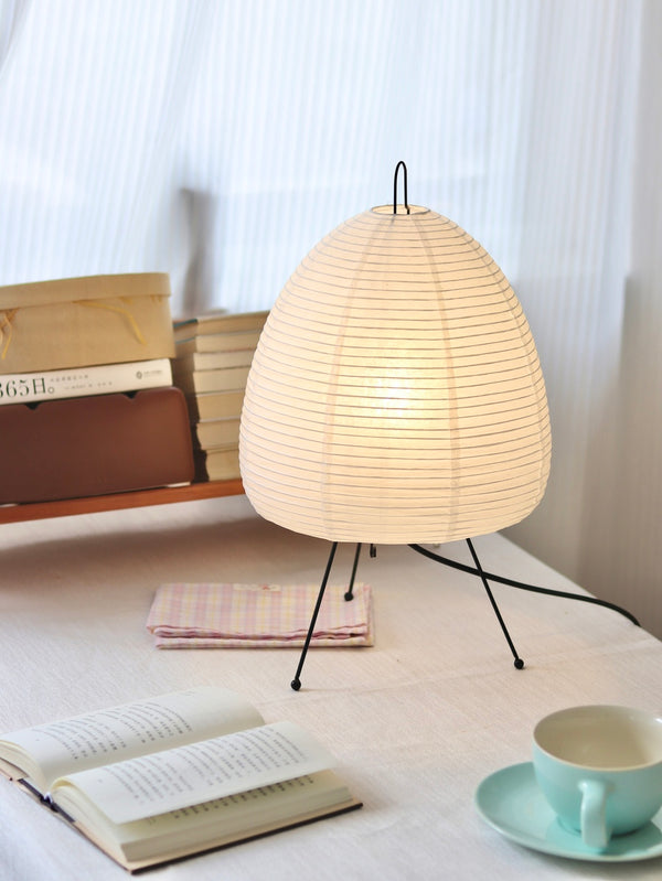 Japanese style rice paper table lamp