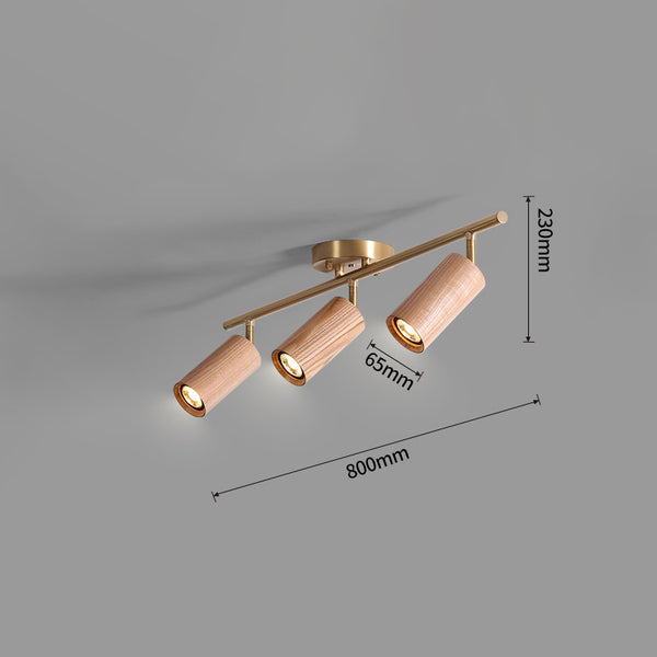 Solid wood LED corridor ceiling light