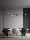Lustre de restaurant créatif à longue bande, entièrement en cuivre