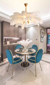 Creative personality all-copper ostrich feather chandelier