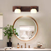 Solid wood bathroom wall light