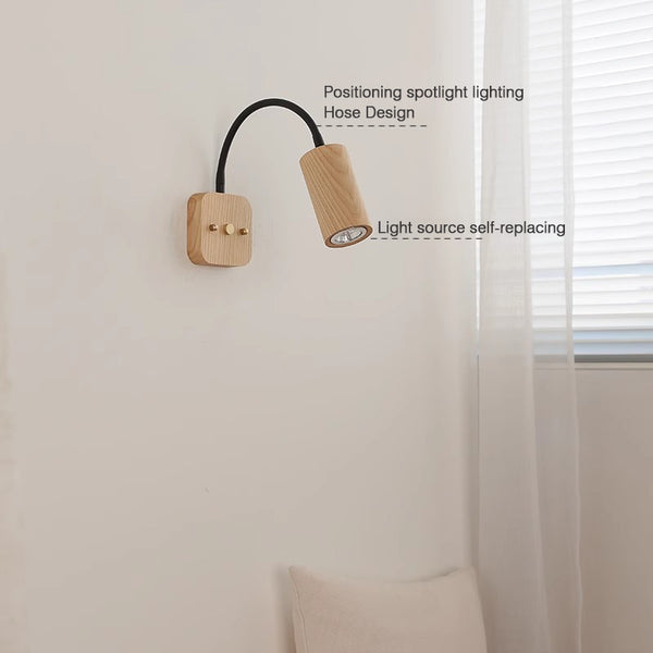 Lampe de chevet murale rotative rétro