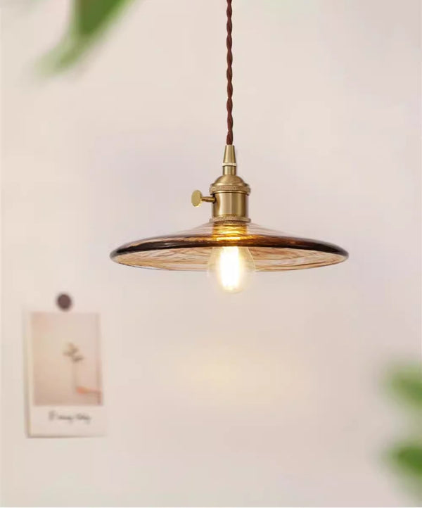 American retro bedroom bedside restaurant bar creative all-copper small chandelier