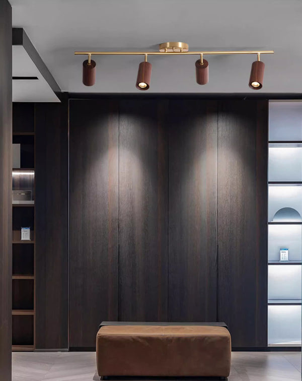 Solid wood LED corridor ceiling light