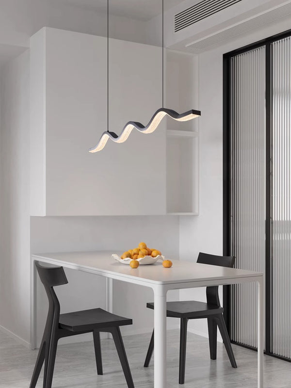 Creative minimalist wave restaurant chandelier
