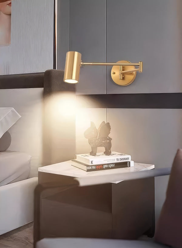 Lampe murale rotative pliable à long mât nordique