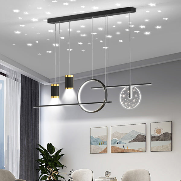 Lustre de table à manger créatif en forme d'étoile