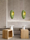 Wabi-sabi style green bedside small chandelier