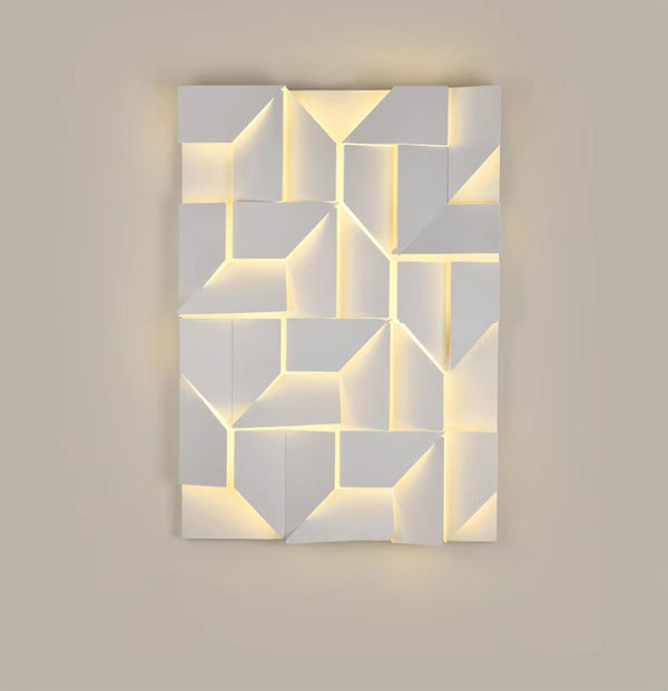 Creative art rhombus background wall light