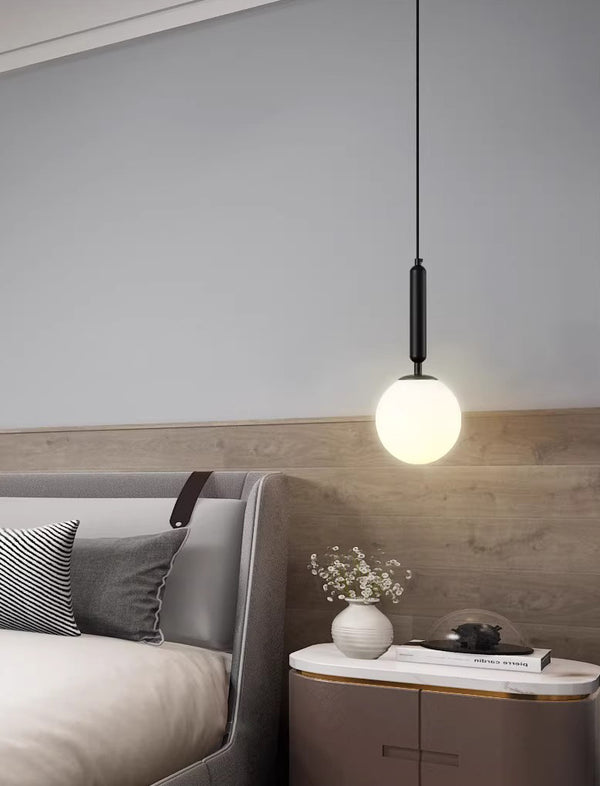 Lustre de chevet de chambre à coucher en forme de sphère nordique