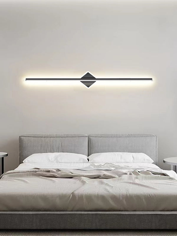 Applique murale créative à miroir à longue bande géométrique