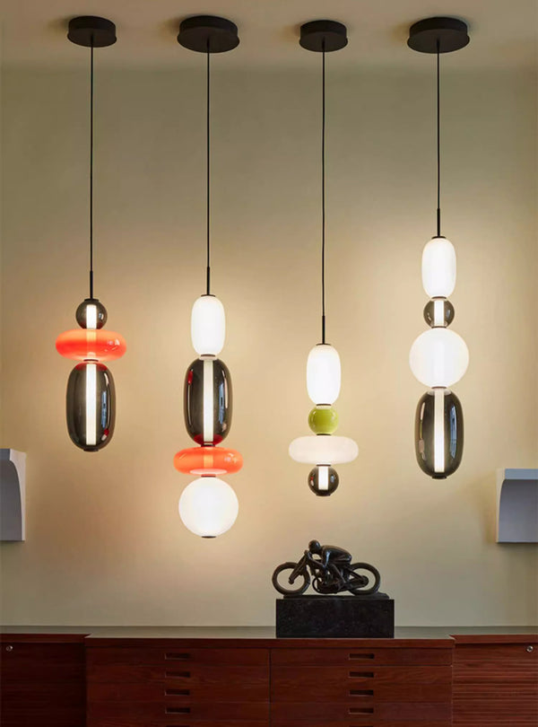 Nordic bedroom bedside glass chandelier