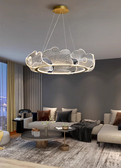 Creative Ginkgo Leaf Restaurant LED Chandelier