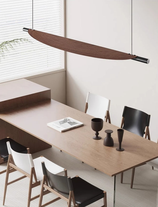 Lustre de salle à manger rétro créatif et personnalisé en forme de feuille