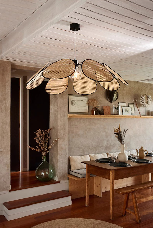 Japanese creative rattan chandelier