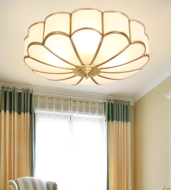 American all-copper LED ceiling light