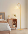 Vintage Cream Rattan weaving Floor Lamp