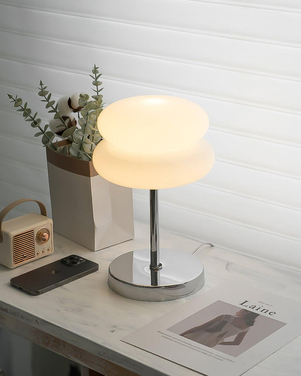Medieval vintage glass table lamp