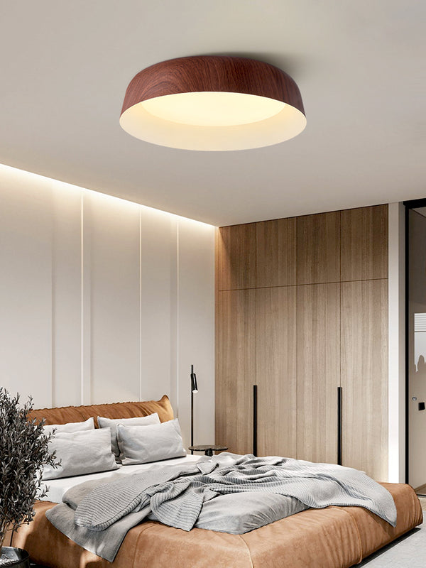 Deckenlampe für Schlafzimmer im japanischen Stil mit Holzmaserung