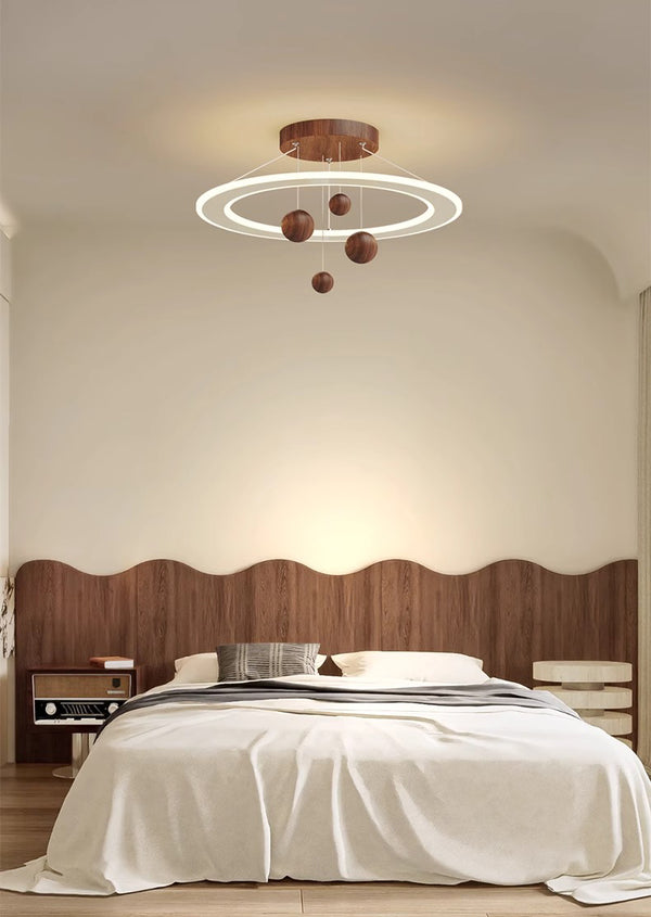 Walnut Grain Bedroom Chandelier