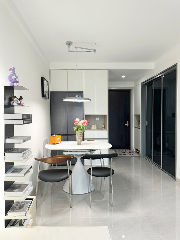 Nordic flying saucer swing arm chandelier