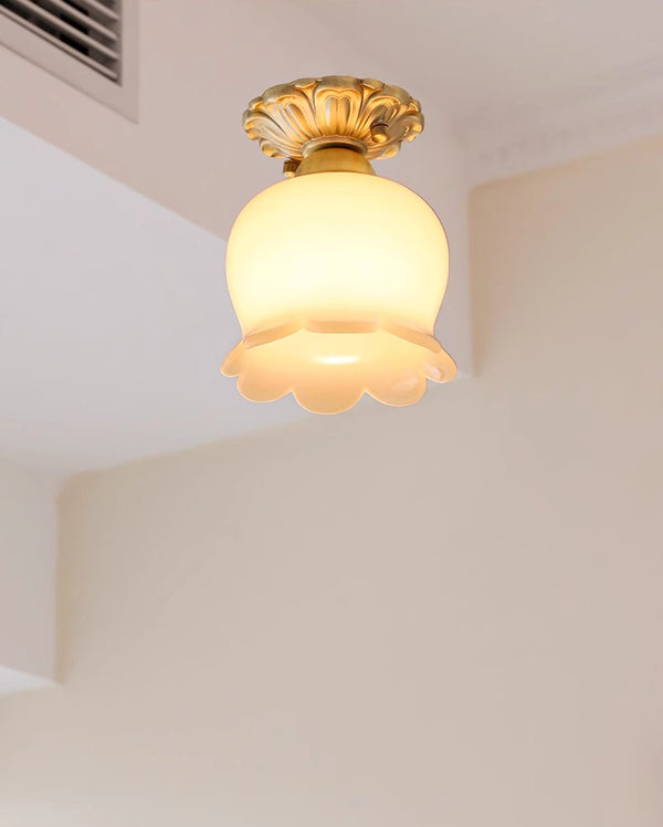 All copper lily of the valley flower aisle ceiling lamp