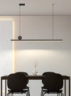 Nordic simple LED long strip restaurant chandelier