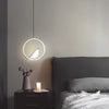 Modern simple creative bird bedroom bedside chandelier