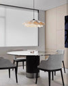 French fabric restaurant chandelier
