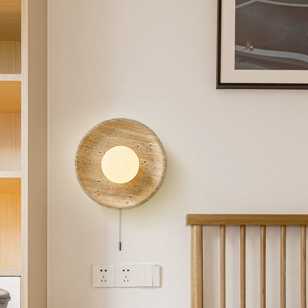 Yellow Travertine Bedroom Wall Lamp