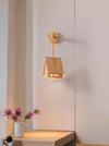 Nordic Japanese style solid wood bedroom bedside cabin wall lamp