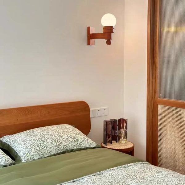 Applique boule en bois massif de style médiéval