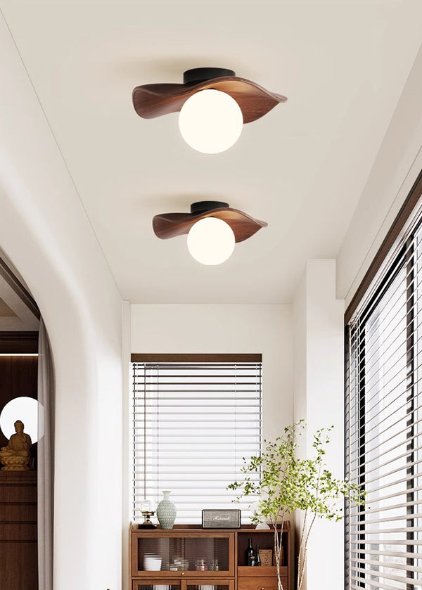Creative lotus leaf aisle ceiling lamp