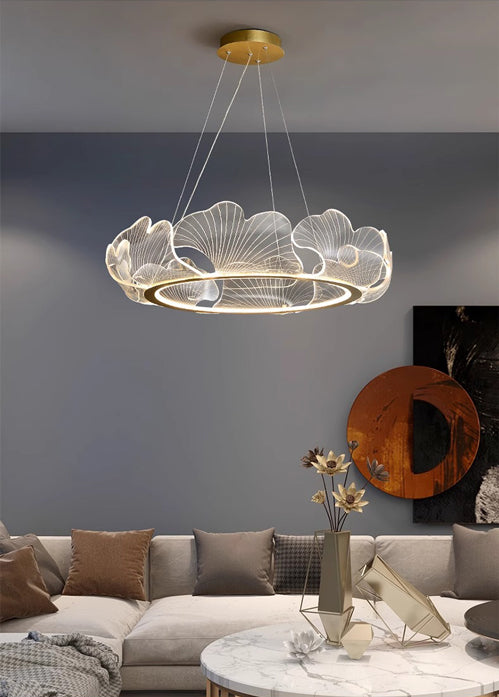 Creative Ginkgo Leaf Restaurant LED Chandelier
