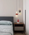 Nordic bedroom bedside glass chandelier