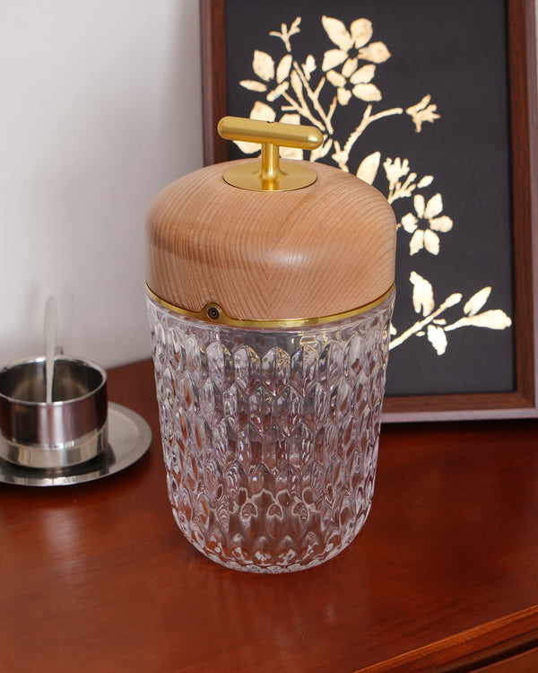 Creative pine cone glass table lamp