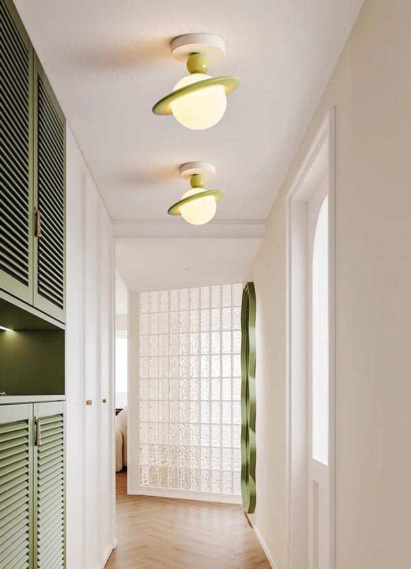 Cream Style Creative Planet Ceiling Lamp