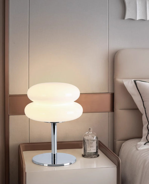 Medieval vintage glass table lamp