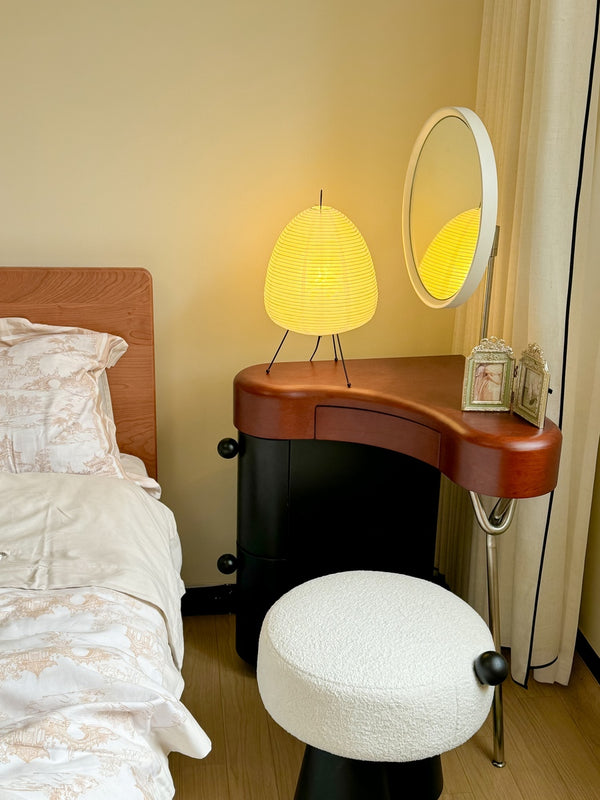 Japanese style rice paper table lamp